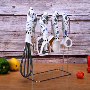 Patterned Egg Whisk Pizza Cutter Cheese Grater Ice Cream Spoon Kitchen Gadget Set