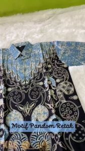 KEMEJA BATIK PRIA LENGAN PANJANG LAPIS FURING BAHAN KATUN PRIMISSIMA HIGH QUALITY PANDOM RETAK