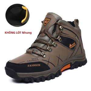 Giày Bốt Nam Mùa Đông Chống Thấm Nước Da Ấm Áp Đi Bộ Đường Dài Làm Việc Size 39-47 Chất Liệu Da Phân Lớp Đế Cao Su Mũi Tròn Buộc Dây.
