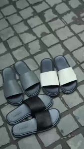 LS06 - Dép quai ngang da bò LEMANS đế cao su có mùi thơm thiết kế quai da 3 lớp trẻ trung chính hãng Bảo hành 06Thang