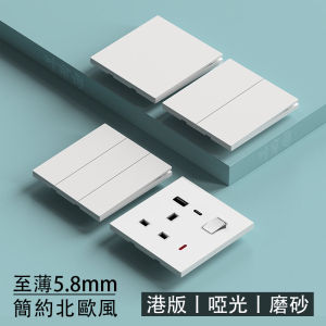 Ổ Cắm USB Mờ Màu Trắng Tiêu Chuẩn Anh 13A Ổ Cắm Nhanh Sạc TYPE-C Ổ Cắm Điện Mặt Bàn Công Suất Cao ABS Có Công Tắc Không Dây