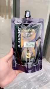 Kem ủ tóc Collagen Berdywins Argan Oil 500ml phục hồi tóc hư tổn siêu mượt và thơm dịu