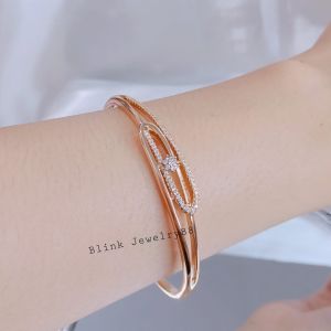 Gelang Tangan Titanium Luna Fashionable Anti Karat