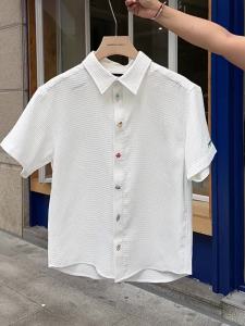 dangerouspeople | DSP Jigsaw Dessert Embroidery Waffle Knit Loose Short Sleeve Shirt