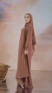Shamma Abaya Arab Wanita Busui Friendly Abaya Turky Basic Polos Dua Layer Kekinian 2024 Bahan Ceruty