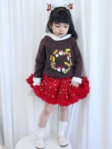 In Stock! Girl Christmas Brown Sweater Hooded Suits Baosen Series Handmade Embroidery Knitwear 2024 Autumn New Product
