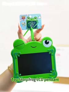 Bandai | Toy Story 5 Authentic Frog Lilypad LCD Tablet Keychain Erasable Drawing Boys Puzzle Drawing Erasable Handwritten Bag Pendant