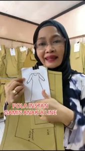 **【COD】Pola Gamis Anak Perempuan A Line | Pola Baju Anak Perempuan | Pola Instan Gamis | Pola Jiplak | Pola Jahitan Lengkap Firdaus Busana**