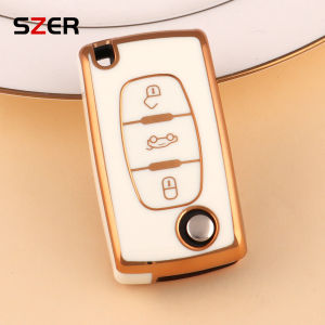 TPU Flip Remote Car Key Case Cover For Citroen C2 C3 C4 C5 C6 Xsara Berlingo For Peugeot 207 307 308 407 607 807 Protector Fob
