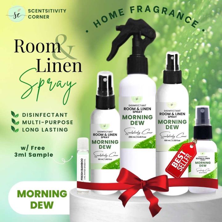 Scentsitivity Corner Morning Dew Room and Linen Spray Gift Set Air  Freshener Scent for Home Room Freshener Perfume Scent Car Freshener 