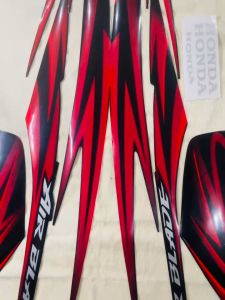 Bộ tem decal dán xe máy Honda Airblade đời 2007 màu đỏ đen zin thái siêu đẹp