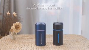 HGV Ultrasonic Car Air Purifier 260ML aluminum alloy Air Humidifier Aromatherapy Diffuser Essential Oil Atomizer Mini Air Humidifier