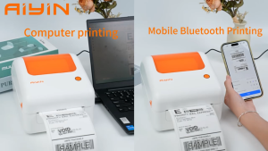 AiYin E40/AE241 Waybill Printer A6 Bluetooth USB Thermal Label PrinterBarcode Shipping Label Print