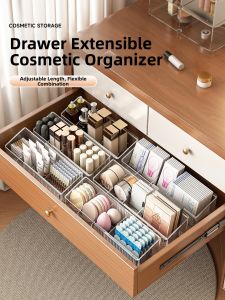 AOQILA | Adjustable Drawer Organizer Rectangular Makeup & Accessory Box