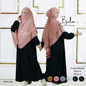 French Khimar Belva Bahan Ceruty Babydoll Buatan Raisa