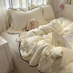 ปลอกผ้านวมลูกไม้สีทึบ 1 ชิ้น ปลอกผ้านวมห้องพักที่สะดวกสบาย เรียบง่ายและทันสมัย (ไม่รวมแกนและปลอกหมอน)