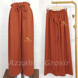 Eurigo - Celana Kulot Wanita Highwaist Loose Pant Kulot Crinkle Airflow / 588-7690