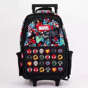 Smiggle 2025 New Australia Large Capacity Student Backpack with Pull Rod School Bag Spine Protection Luggage for Middle And Primary School