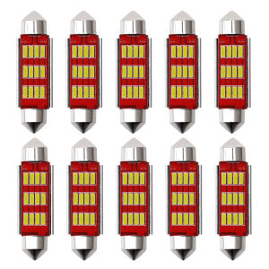 10 Chiếc Bóng Đèn LED Canbus 4014 C5W C10W Kiểu Festoon 31mm 36mm 39mm 41mm 6000K Trắng Tinh Khiết Dùng Cho Đèn Nội Thất Ô Tô Đèn Đọc Sách