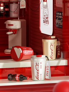 Portable Stainless Steel Insulated Coffee Mug GERM Coca-Cola Water Bottle High Aesthetic Value for Men And Women Outdoor Use