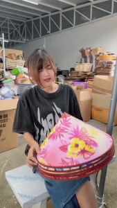 งอบ หมวกเวียดนาม หมวกกันฝน หมวกกันแดด มีฉนวนกันความร้อนในตัว ขนาด 42 ซม. มีที่รัด*สุ่มสี kitchenware