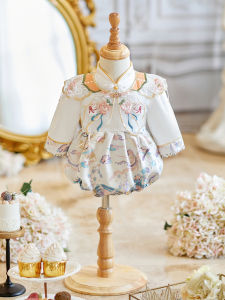 Girls Birthday Cheongsam Qipao Baby Clothes One Year Old Ceremony Spring Autumn Winter Toddler Infant Bottom Covering Traditional Chinese Style