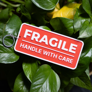 Fragile Keychain Tag Handle With Care | Custom 3D Printed Gift