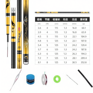 JUQINWANG | Super Light Super Hard Carbon Telescopic Fishing Rod Big Game