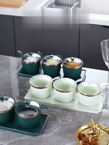 SK-C1008 Tempat Bumbu Dapur Set 3IN1 Penyimpanan Gula Garam Dapur Serbaguna / Kitchen Set Bumbu
