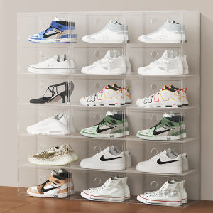 Acrylic Plastic Transparent Shoe Box Ball Shoe Storage Cabinet Viral Shoes Storage Wall Aj Shoe Box Creative Gift Box