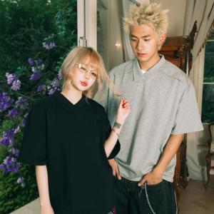 Loose Fit Mens Polo Shirt Half Sleeve V-Neck T-Shirt Pure Color Summer Fashion Casual Polyester Fiber Youth Popular Short Sleeve