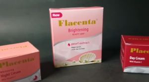 Skincare Paket Glowing Flacenta Brightening 3in1 Day & Night Cream Soap Bpom