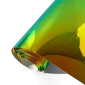 30CMx1.52M Colorful Electroplated Black Green Film Holographic Sticker Bubble-free Rainbow Chameleon Sticker For BWM 320i/f10