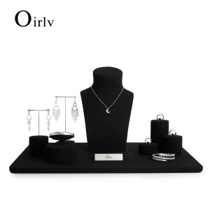 Oirlv Ring Earrings Bracelet Display Holder Necklace Mannequin Stand Jewelry Organizer Tray TT105 TT106 TT107