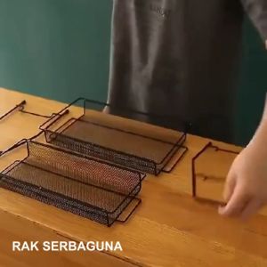 Rak Kosmetik Besi 2 Susun & Rak Serbaguna