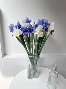High Quality Miniature Iris Artificial Flowers Home Decoration Photography Props Silk Flower Bouquet Simple Style French Origin