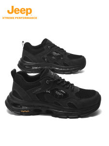 Jeep Mens Breathable Mesh Sports Shoes Lightweight Soft Bottom Thin Model Travel Shoes Anti-Odor Large Eyelets Casual Shoes