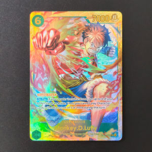 Bandai | DIY Proxy One Piece TCG English OP13-118 Monkey.D.Luffy Parallel SEC Character Green Game Collection Card Toy