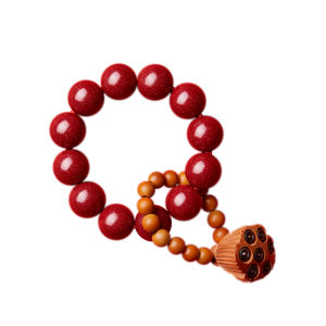 QINGXIANGTAI | Finger Play Worry Beads Prayer Rosary Reiki Mala Handheld Chain Cinnabar Purple Gold Sand Original Ore Lotus