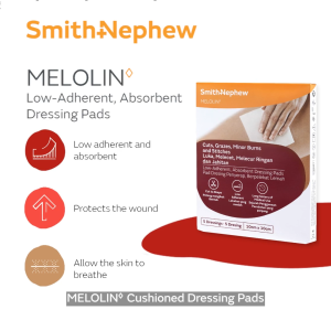 Smith+Nephew Melolin Cushioned Dressing Pads