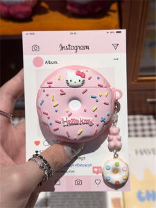 Adorable Pink Kitty Cat Donut Shaped Silicone Protective Case for Baseus M2s pro Earphone Cover Soft Box Female Style Trendy Cartoon