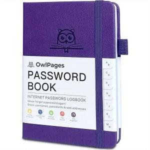 Password Book with Alphabetical tabs. Hardcover Password Keeper NotebooksPassword Logbook JournalAddress Organizer Pocket Size