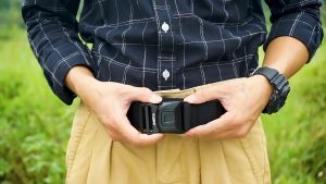 Quick Release Tactical Belt for Men Nylon Webbing Belt Heavy Duty Adjustable Outdoor Work Hiking Casual Waist Belt