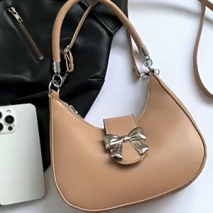 Women Half Moon HandBag Elegant Leather Shoulder Crossbody Sling Beg Wanita 女士手提包包