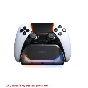 Đế Sạc Bộ Điều Khiển Trò Chơi Có Đèn RGB Cho PS5 - Đế Sạc Bằng Nhựa Bền Có Nút Nhấn Cho Bộ Điều Khiển Playstation 5