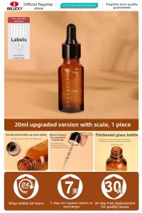 IMLUCKY | Essential Oil Amber Glass Dropper Bottle