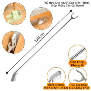Cây Gắp Đồ 120cm Bằng Inox - Dụng Cụ Nhặt Đồ Cho Người Già Bà Bầu
