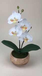 ดอกไม้ปลอมพร้อมกระถาง ดอกไม้ประดิษฐ์ตกแต่งบ้าน กระถางกล้วยไม้ประดิษฐ์ 10 บรรจุภัณฑ์