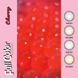 (Gratis Case) SOFTLENS FULL COLOR CHERRY NORMAL DAN MINUS 0.50 S/D -6.00