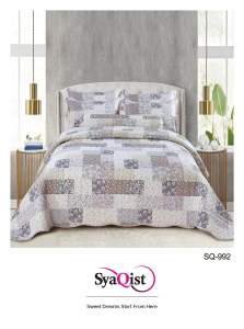 CADAR COTTON SYAQIST PATCHWORK SUPER QUEEN PRINTED 6IN1 / CADAR COTTON / CADAR CANTIK / CADAR MURAH / BEDSHEET